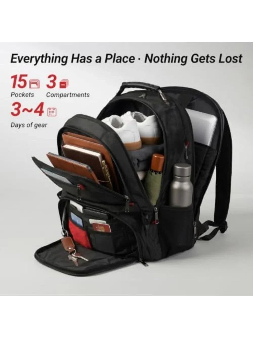 Spacious Heavy Duty Travel Laptop Backpack for Men - Durable & Stylish Design